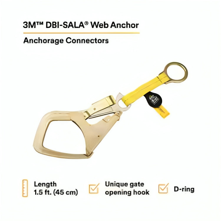 3M™ DBI-SALA® Web D-ring Extension Anchor 1231305, Polyester, 1.58 ft, 3