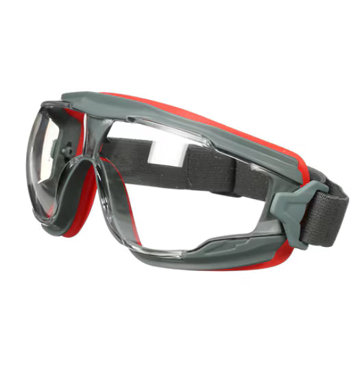3M™ GoggleGear Splash Goggle with Clear Scotchgard™ Anti-Fog Lens, GG501 black/red - 10 Per Case