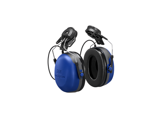 3M™ PELTOR™ CH-3 Headset, Listen Only, Blue, Hard Hat Attached, Intrinsically Safe, FLX2