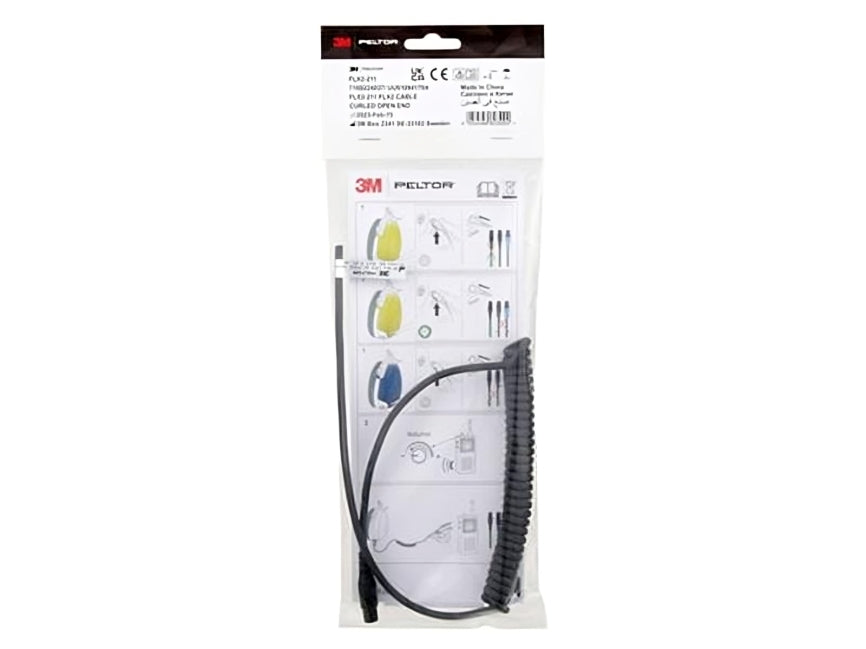 3M™ PELTOR™ FLX2 Cable, Curly Open End, 4