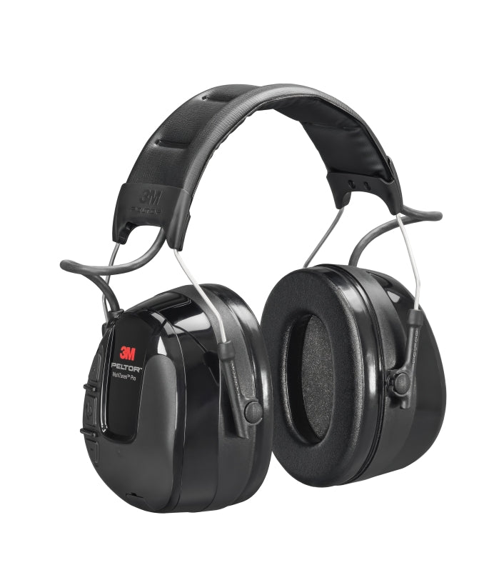 3M™ PELTOR™ WorkTunes™ Pro AM/FM Radio Headset, Black, Hard Hat Attached
