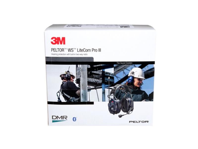 3M™ Peltor™ WS LiteCom PRO III Headset, NRR 28 DB, Hard Hat Attached, CSA Class AL, 4
