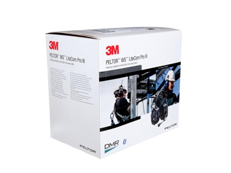 3M™ Peltor™ WS LiteCom PRO III Headset, NRR 28 DB, Hard Hat Attached, CSA Class AL, 6