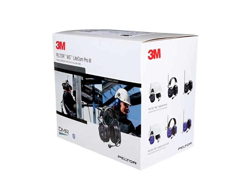 3M™ Peltor™ WS LiteCom PRO III Headset, NRR 28 DB, Hard Hat Attached, Intrinsically Safe, CSA Class AL, 5