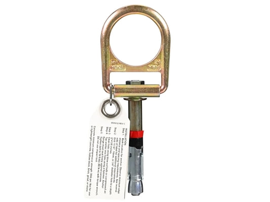 3M™ Protecta® Concrete D-ring Anchor, 2190055, with Bolt, Silver, Yellow Zinc, 5.7 in x 5.7 in x 4.4 in (14.4 cm x 14.4 cm x 11, 1