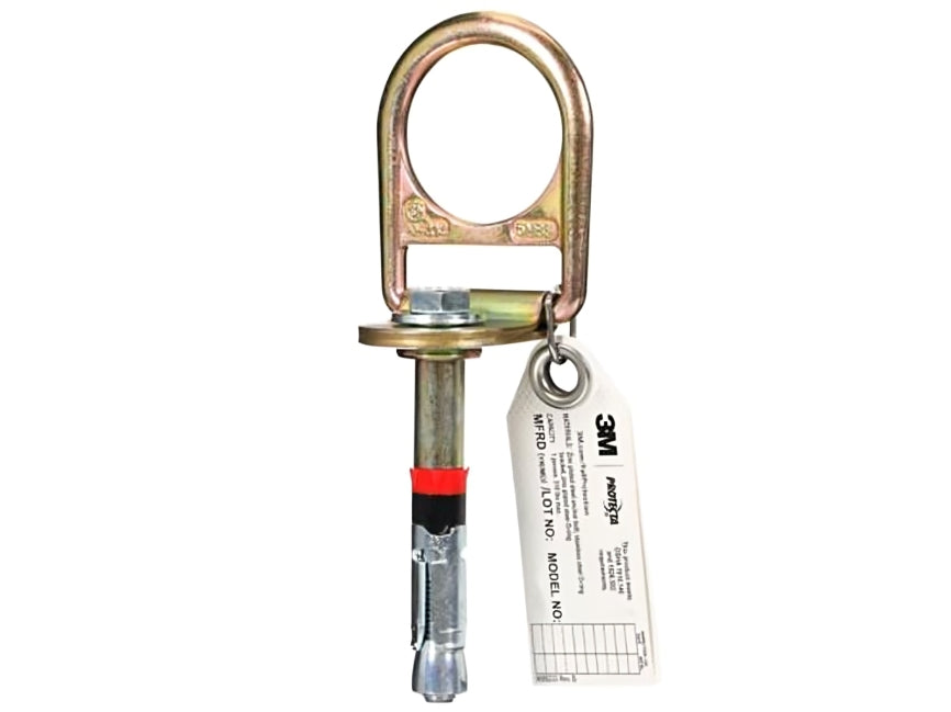 3M™ Protecta® Concrete D-ring Anchor, 2190055, with Bolt, Silver, Yellow Zinc, 5.7 in x 5.7 in x 4.4 in (14.4 cm x 14.4 cm x 11, 2