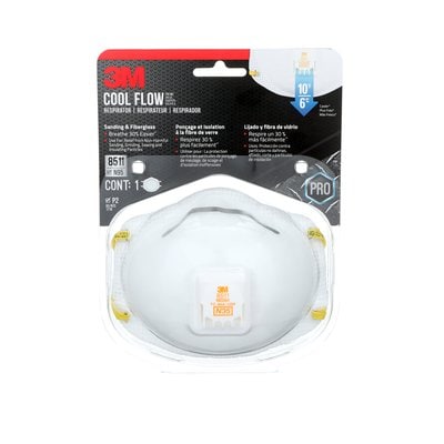 3M™ Respirator 8511H1-DC-PS, Pro Series, Sanding &amp; Fibreglass, N95, Valved - 12 Per Pack
