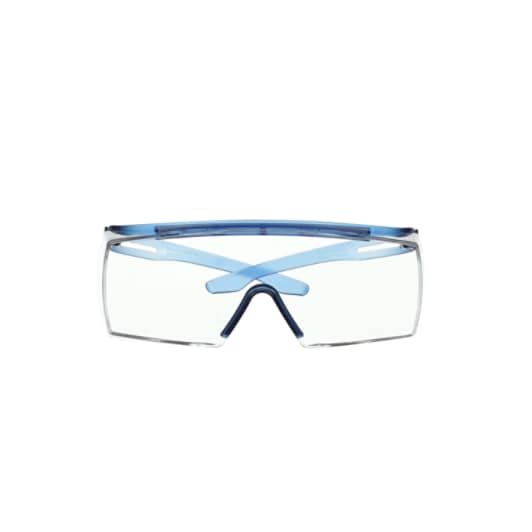 3M™ SecureFit™ 3700 Series Safety Glasses SF3701AS-BLU, Blue Temple, Clear OTG Anti-Scratch Lens - 10 Per Case