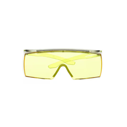3M™ SecureFit™ 3700 Series Safety Glasses SF3703SGAF-GRN, Green Temple, Scotchgard™ Anti-Fog Coating, Amber OTG AF-AS Lnsa - 10 Per Case