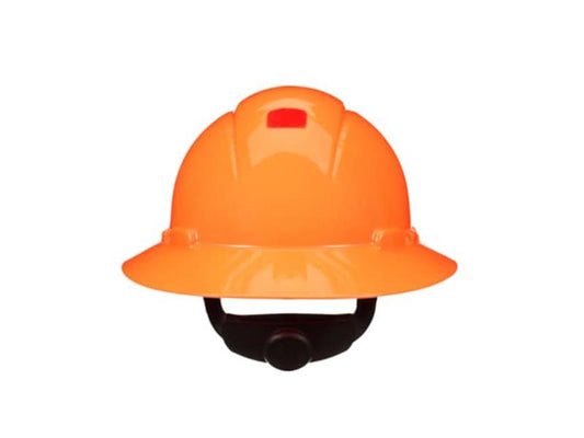 3M™ SecureFit™ Full Brim Hard Hat, Hi-Vis Orange, 4-Point Pressure Diffusion Ratchet Suspension, with UVicator - 20 Per Case