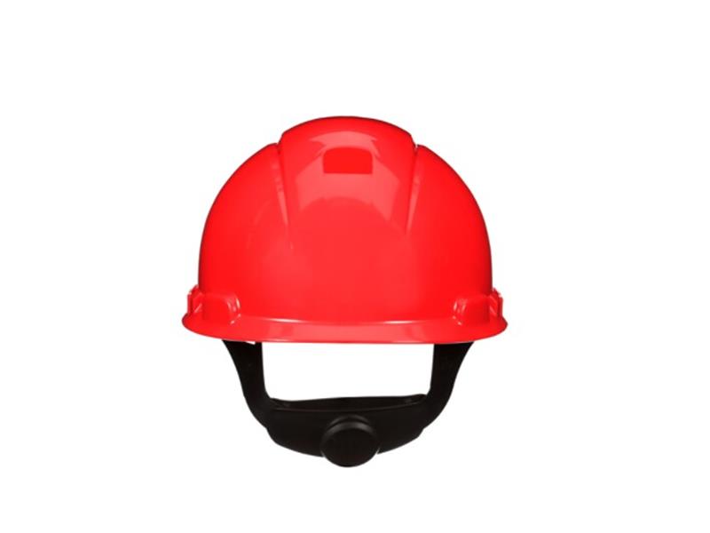 3M™ SecureFit™ Hard Hat, Red, Vented, 4-Point Pressure Diffusion Ratchet Suspension, With Uvicator - 20 Per Case, 3