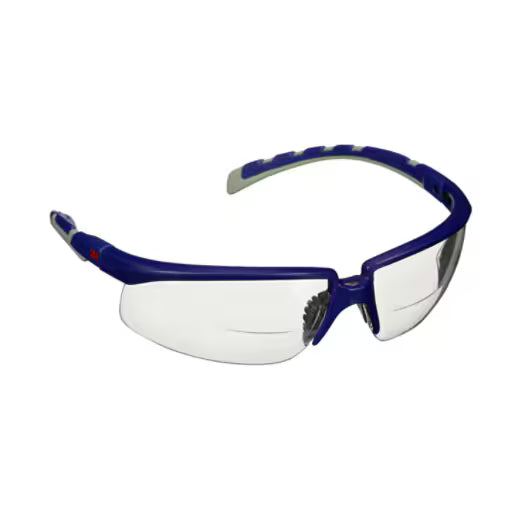 3M™ Solus™ 2000 Series, S2015AF, Blue/Gray Temples, Clear Reader 