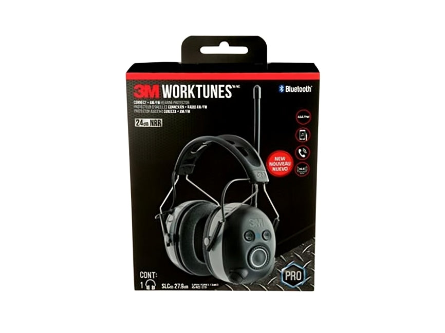 3M™ Worktunes™ Connect + AM/FM Hearing Protector, with Bluetooth® Technology, 24 DB 