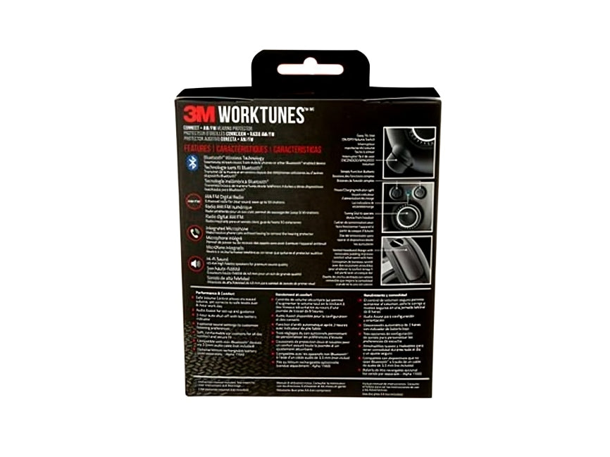 3M™ Worktunes™ Connect + AM/FM Hearing Protector, with Bluetooth® Technology, 24 DB , 1