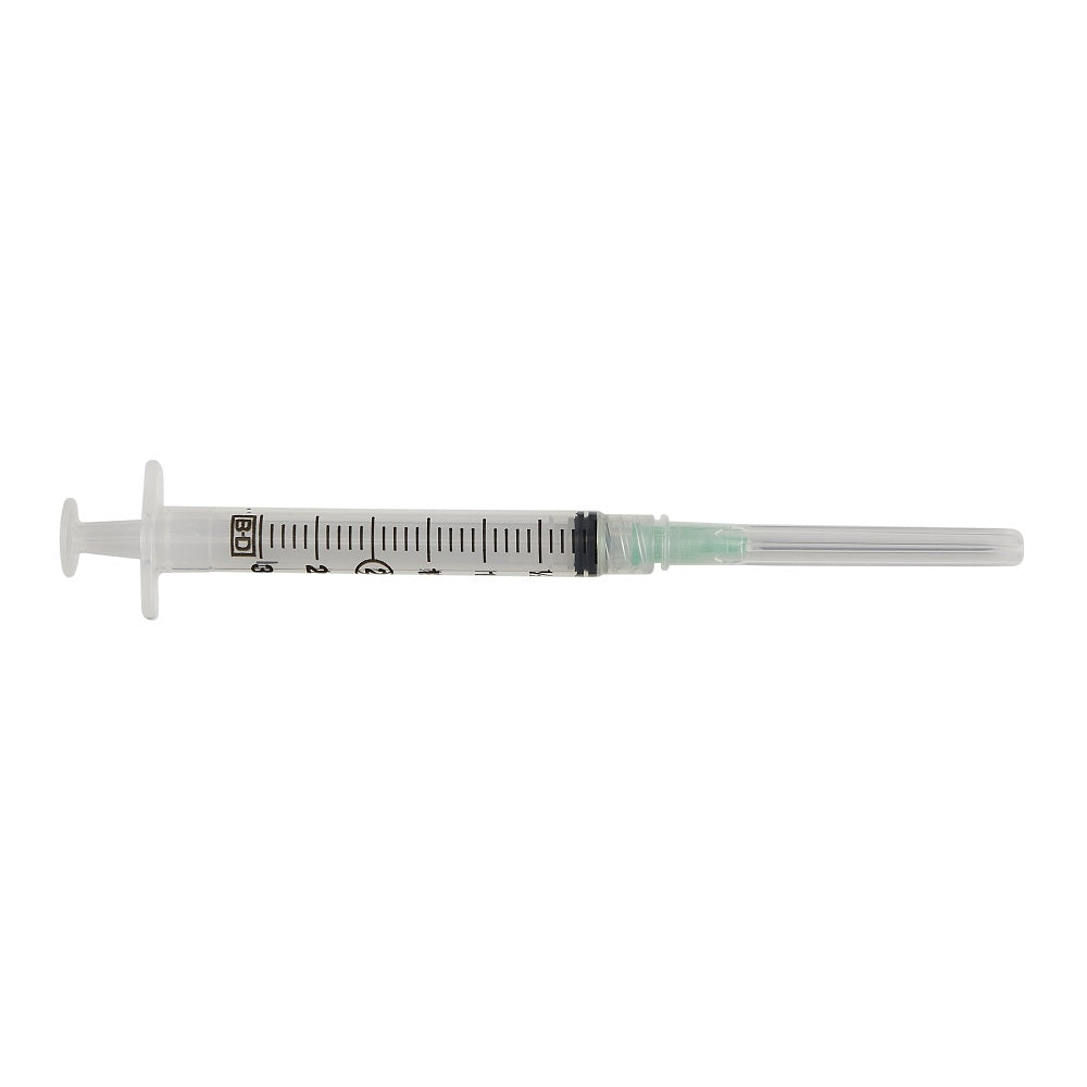 3 mL, BD Luer-Lok™ Syringe with attached needle, 21G x 1.5", 309577