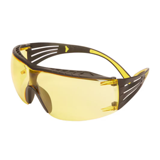 3M™ SecureFit™ Protective Eyewear 400 Series, SF403XSGAF, Amber Scotchgard™ Anti-fog lens, Yellow/Black - 20 Per Case