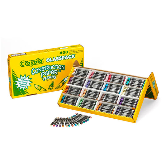 400 Construction Paper Crayons - 16 Colours