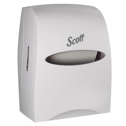 Scott Essential Hard Roll Paper Towel Dispenser, Fast Change, 12.63" x 16.13" x 10.2", White, 46254