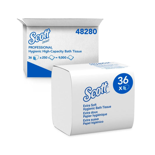 Scott® Hygienic High-Capacity Folded Tissue – 2-Ply, 4.5" x 8.3" - 48280