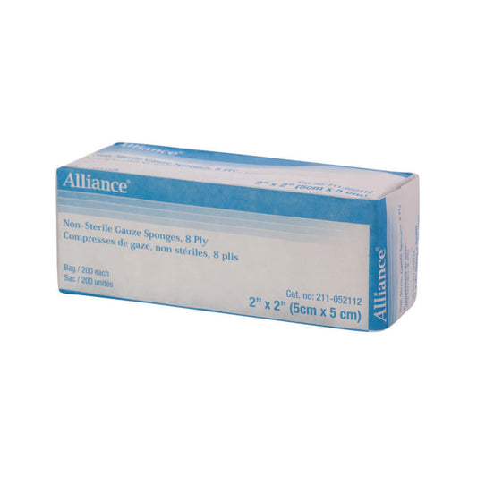 Alliance®  Non-Sterile Woven Gauze Sponges, 8-ply,  2" x 2", 052112