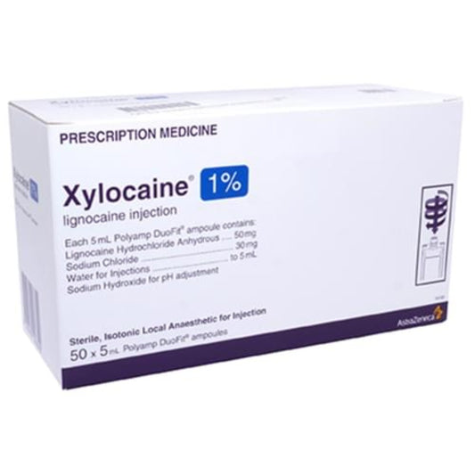Xylocaine 1% Plain Polyamp 5 ml - No Preservative 50/box