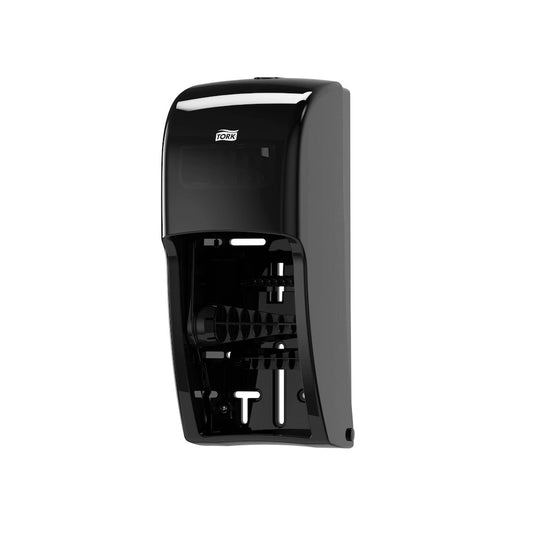 Tork® Twin Toilet Paper Roll Dispenser, Elevation Design, Black, 555628