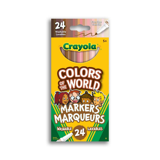 Crayola Colors of the World Fine Line Markers, 24 Count