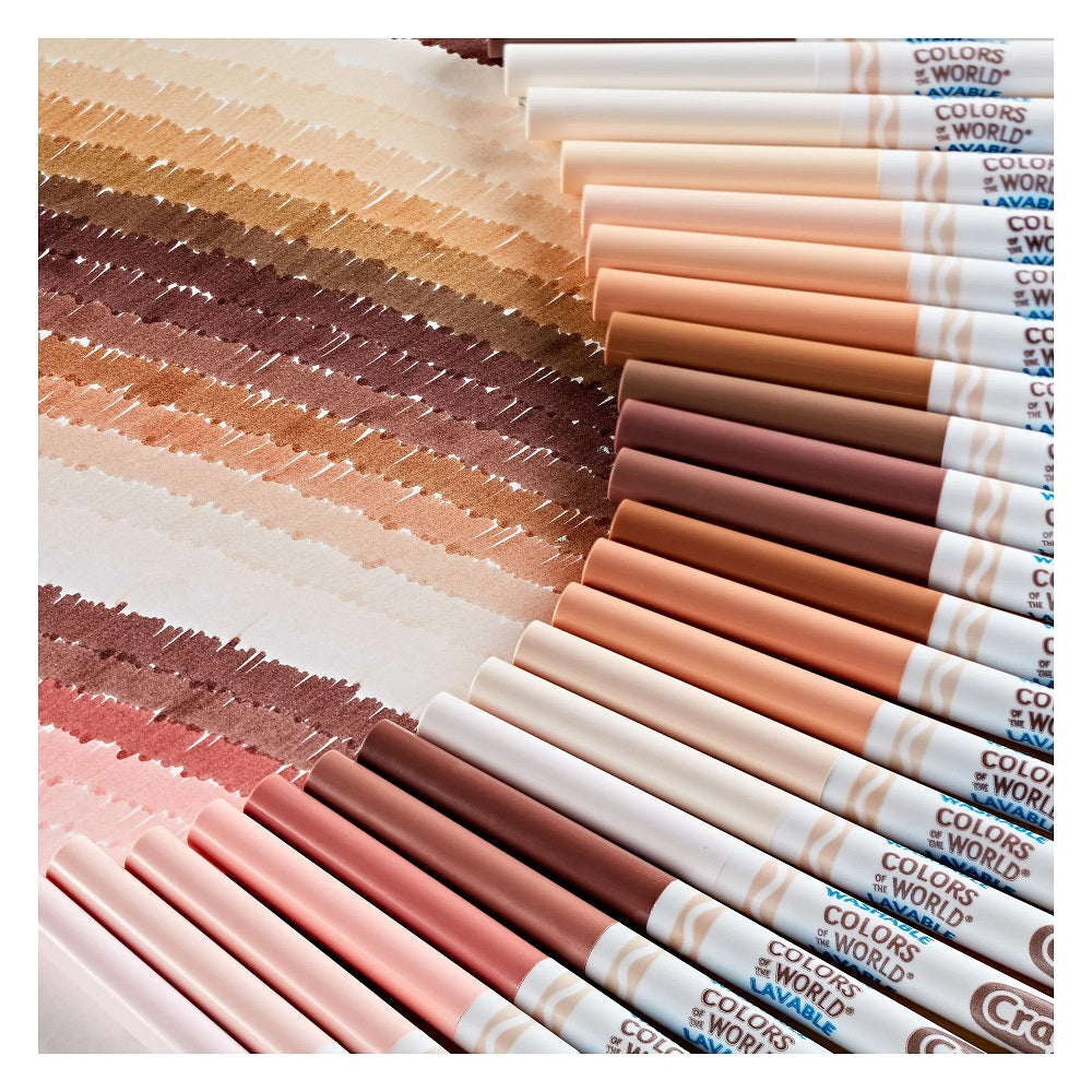 Crayola 24 Count Colours of the World Fine Line Markers Case of