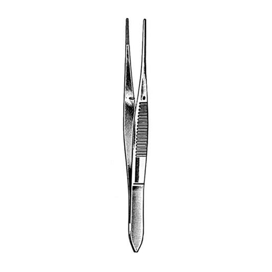 AMG Iris Forceps, stainless steel, 4 in. (10.2 cm), Fine, Straight, Serrated