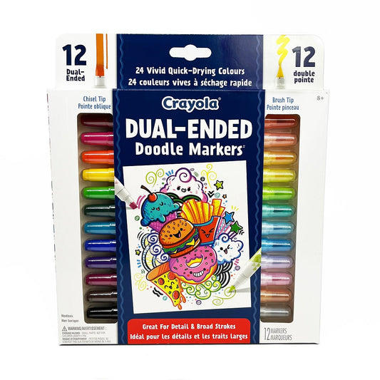 Crayola Dual-Ended Doodle Markers, 12 Count