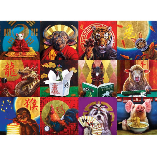 Chinese Calendar by Lucia Heffernan 1000,  19.25 x 26.6 inches