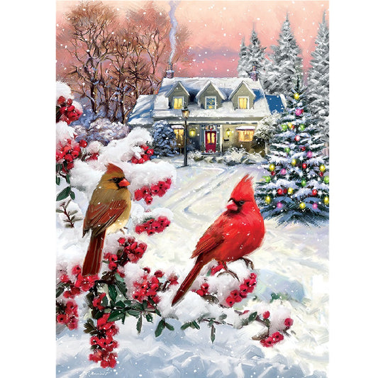 Eurographics Cardinal Pair 1000-Piece Puzzle, Christmas - Seasonal