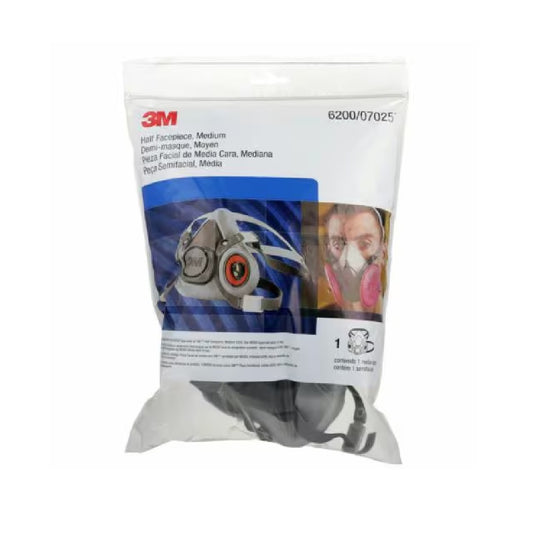 3M Reusable Half Face Piece Respirator, Medium- 6200