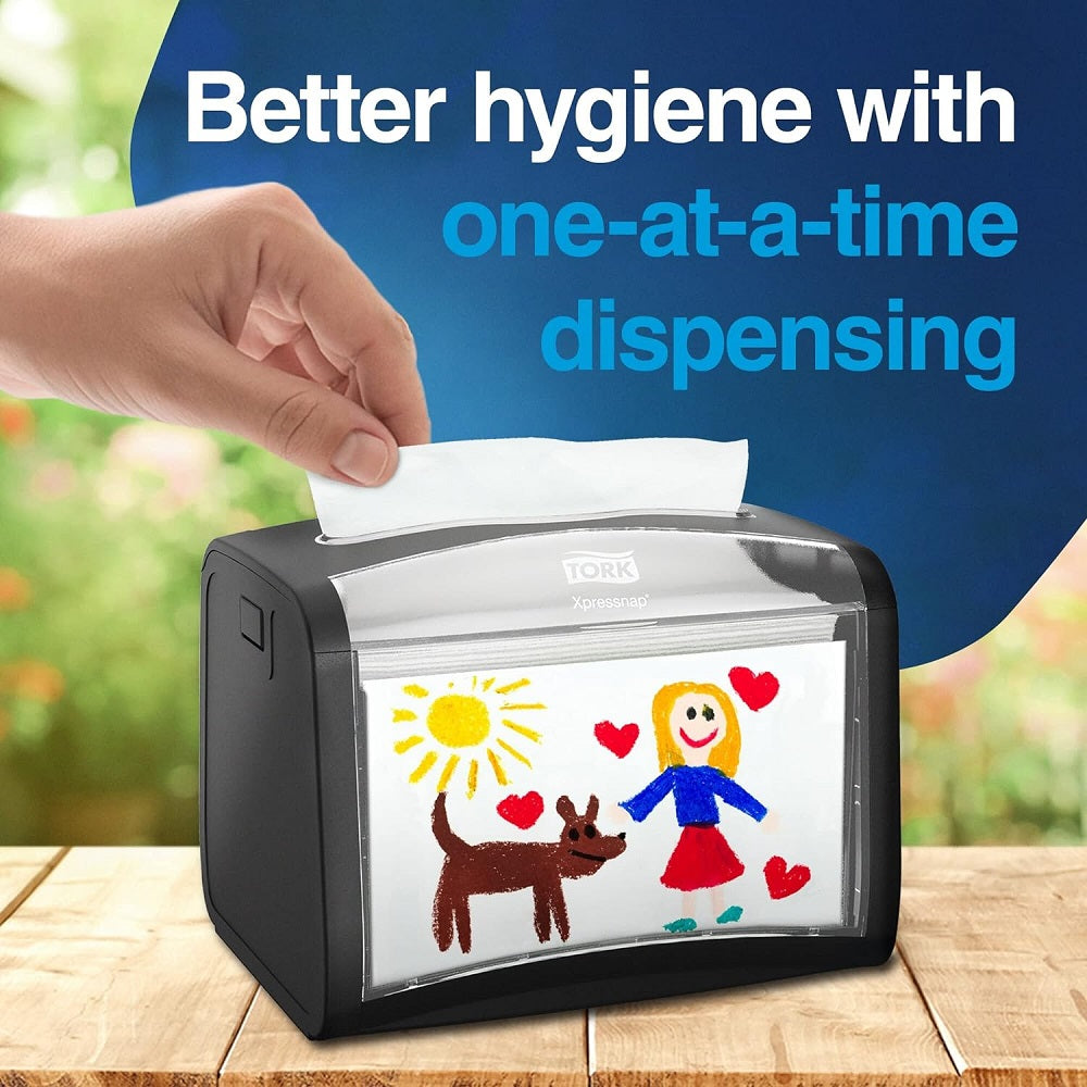 Tork Xpressnap Tabletop Napkin Dispenser, Plastic, 14.99 x 20.07 x