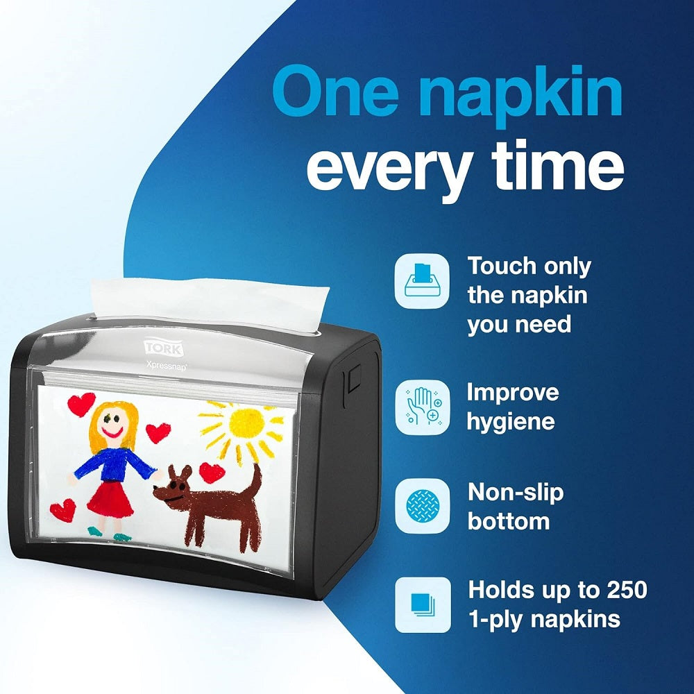 6232000 Tork Xpressnap Tabletop Napkin Dispenser, Plastic, 14.99 x 20.07 x 15 ...