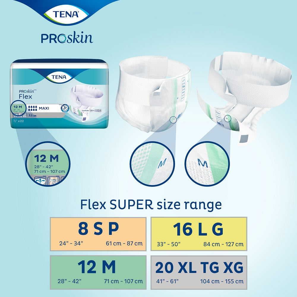 Tena Proskin Flex Super Incontinence Pads (Large) - 30 Pack