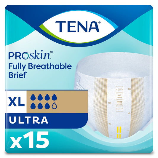 TENA ProSkin™ Ultra Incontinence Brief, Heavy Absorbency, Unisex, X-Large, 15 count