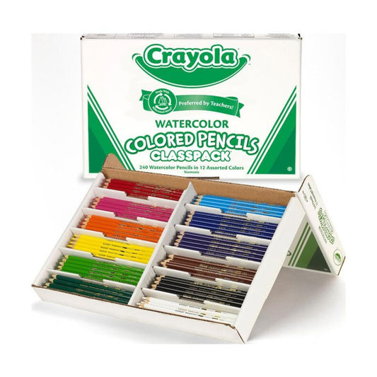 Watercolor Pencils Classpack, 240Ct, 12 Colors