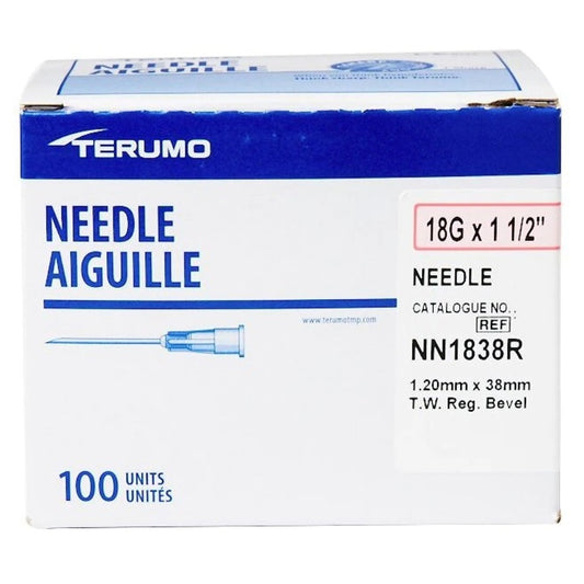 Terumo® Hypodermic Needles 18G X 1½", Thin Wall