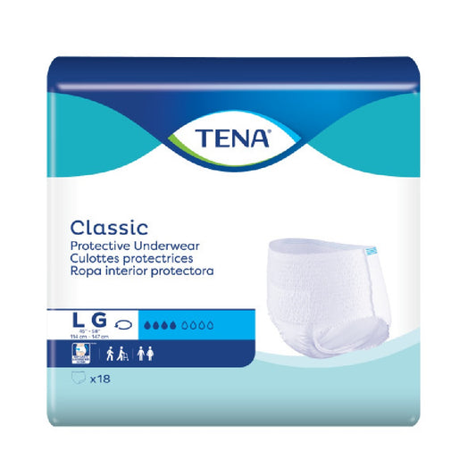 TENA® Classic Protective Incontinence Underwear, Moderate Absorbency, Unisex, Large, 18 count