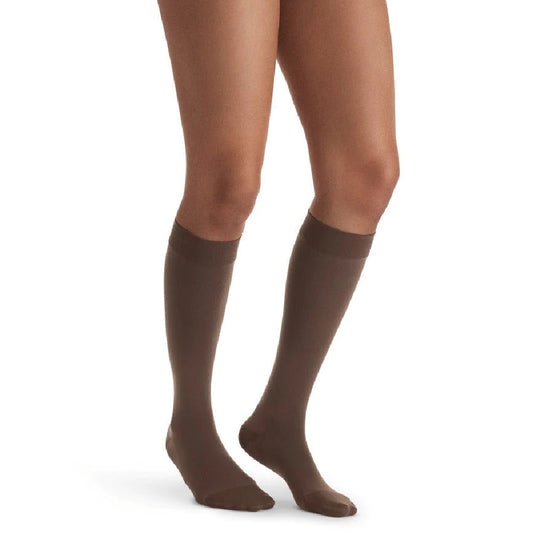 JOBST UltraSheer 20-30 mmHg Knee High Stockings, Closed Toe, Espresso Pattern