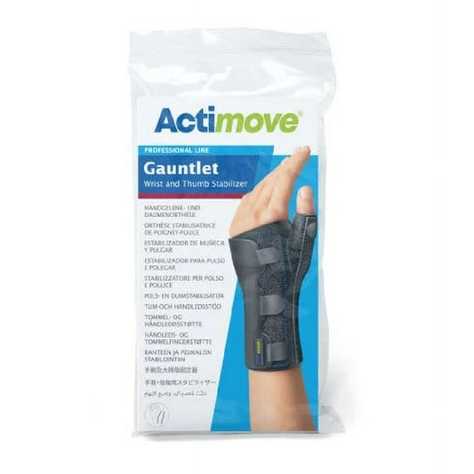 Actimove Professional Line Gauntlet, Wrist & Thumb Stabilizer Right/Left Hand, Black