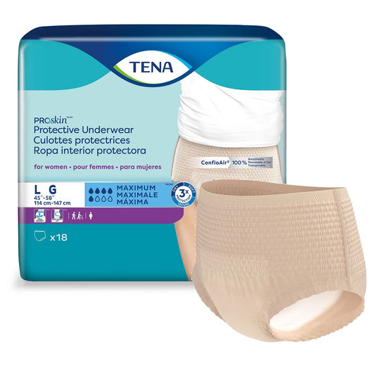 TENA ProSkin™ Protective Incontinence Underwear for Women, Moderate Absorbency, Large, 18 Count