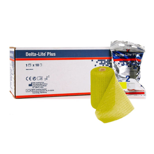 Delta-Lite Plus - Yellow Fiberglass Cast Tape, Box of 10 Rolls