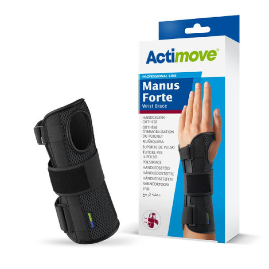 Actimove Professional Line Manus Forte Wrist Brace, Left, Black