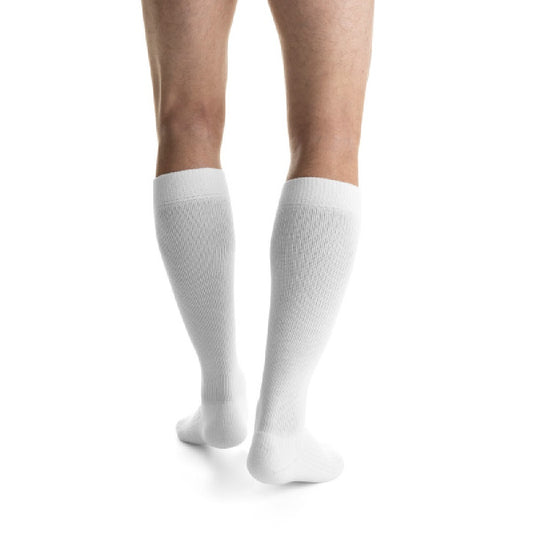 JOBST ActiveWear Compression Socks, Knee High, Closed Toe, Cool White
