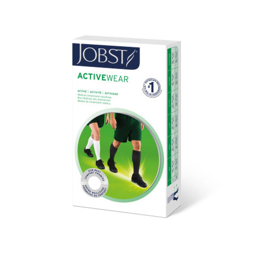 JOBST ActiveWear Compression Socks, Knee High, Closed Toe, Cool White