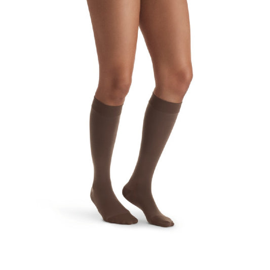 JOBST UltraSheer Compression Stockings, 15-20 mmHg, Knee High, Closed Toe, Espresso