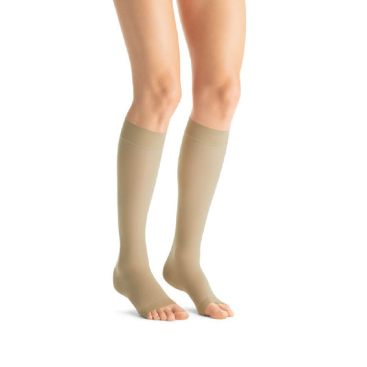 JOBST UltraSheer Compression Stockings 15-20 mmHg, Knee High, Open Toe, Natural