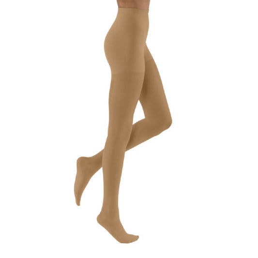 JOBST UltraSheer Compression Stockings, Waist High, Closed Toe, Honey